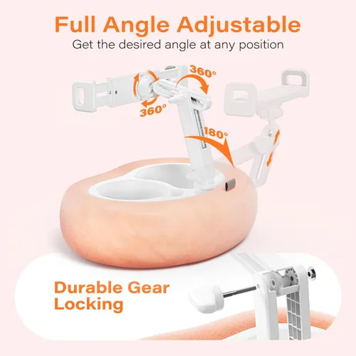 Miniatura 3 de Soporte de almohada para tableta Kindle con bandejas desmontables para iPad Tablet soporte para cama de 4 a 13 pulgadas teléfono/Kindle con funda