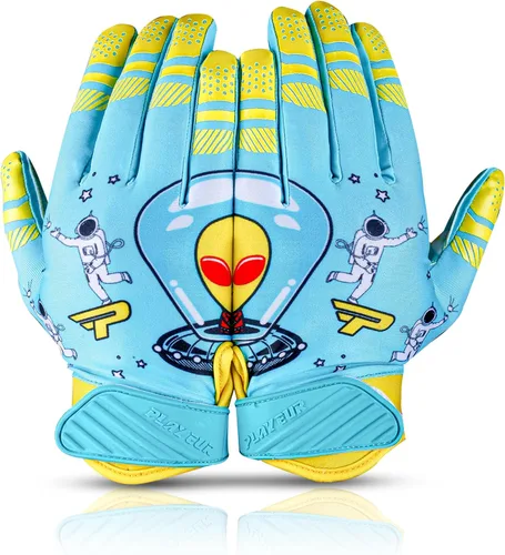 Miniatura 5 de Guantes de Fútbol Americano Premium para Niños, Jóvenes y Adultos - Receptor Adhesivo Premium con Tecnología de Ajuste Adaptativo - Rendimiento