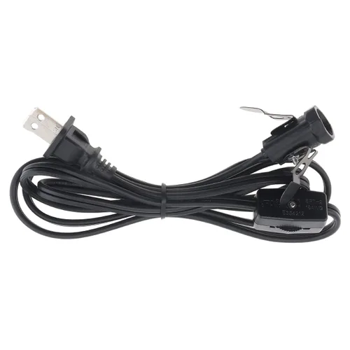 RTNLIT Cable de repuesto para lámpara de sal, cable de luz nocturna con enchufe de bombilla E12, enchufe de interruptor giratorio para accesorios de
