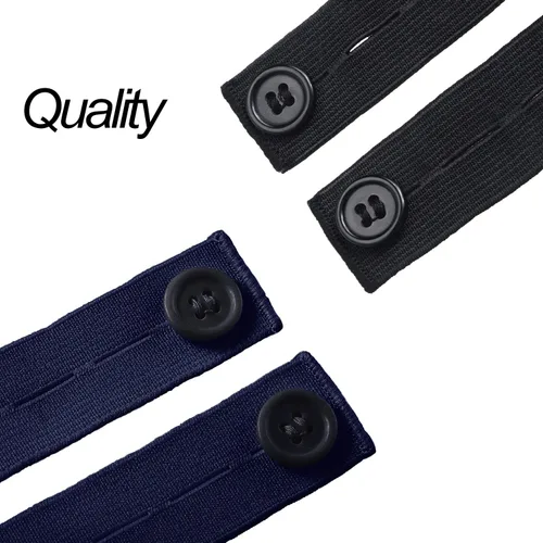 Miniatura 4 de Extensor de pantalones de maternidad ajustable elástico pantalón extensor de botón extensor de cintura para mujeres embarazadas negro azul marino
