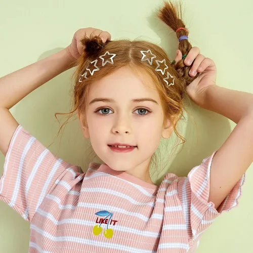 Miniatura 6 de Pinzas para el cabello Y2K de la década de 2000, pasadores de pelo antideslizantes, accesorios para el cabello de estrella plateadas, pinzas