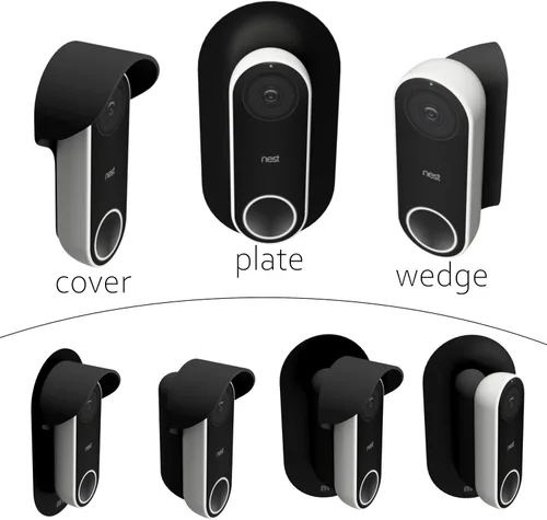 Miniatura 7 de Cuña de montaje en esquina de 45° compatible con Google Nest Hello Video Doorbell de 1ª generación, con cable, te permite apuntar timbre, mejor