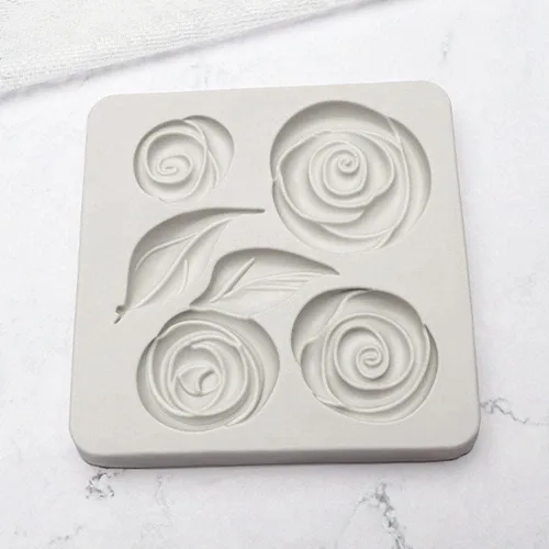 Miniatura 3 de Molde de silicona para hojas de rosa, moldes para fondant, herramientas de decoración de pasteles, herramientas de decoración de tartas, moldes