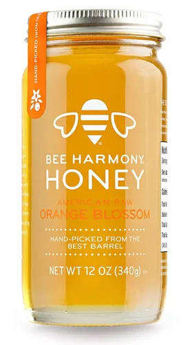 Miniatura 10 de Bee Harmony Miel de trébol cruda, 12 onzas (paquete de 2 tarros), fabricada en los Estados Unidos