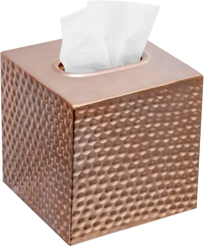 Miniatura 11 de MyGift Portapañuelos Facial de Cubo de Acrílico Transparente Premium con Textura Ondulada Moderna con Fondo Abierto, Caja Cuadrada Ondulada