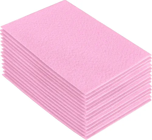 Miniatura 129 de FabricLA Hojas de fieltro acrílico para manualidades, cuadrados de fieltro precortados suaves de 4 x 4 pulgadas (3.9 in x 3.9 in), utiliza hojas