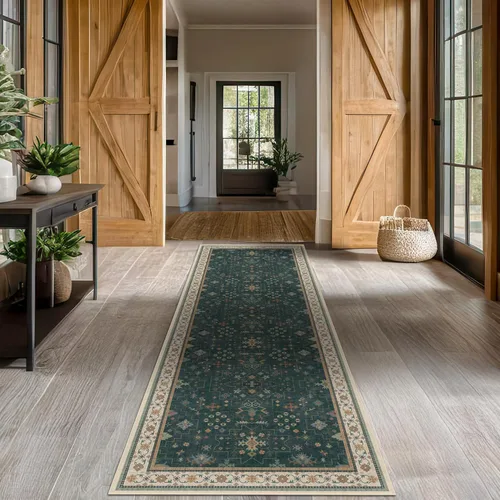 Miniatura 175 de Alfombra Boho Negra para Sala de Estar - Alfombra de Área Lavable de 10x14 Pies, Alfombras de Comedor para Debajo de la Mesa, Alfombra Suave de Pelo
