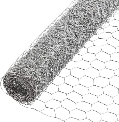 Red de alambre de pollo Malla de alambre galvanizada Cercado hexagonal para jardín de aves de corral que cerca la barrera 6FTx50FT