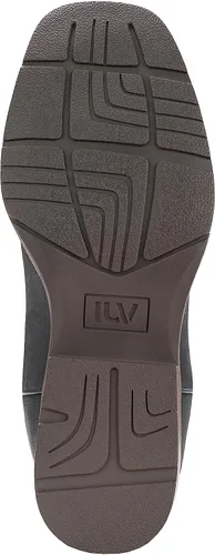 Miniatura 6 de IUV Botas vaqueras para hombre, botas occidentales tradicionales con bandera estadounidense, retro, punta cuadrada, botas de trabajo de campo