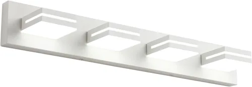 Miniatura 24 de SineRise - Lámpara LED para tocador de baño - Moderna lámpara de acrílico con acabado cromado para iluminación de pared sobre el espejo - 2 luces