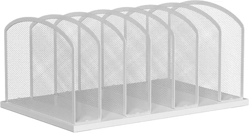 Miniatura 8 de MINDEPOT Organizador de archivos de escritorio, organizador vertical de archivos de malla de 7 secciones para escritorio, organización de oficina