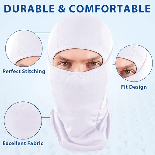 Miniatura 3 de SHEVERCH Máscara de esquí para hombres y mujeres, pasamontañas, transpirable, protección UV, fútbol, correr, montar en motocicleta, ciclismo