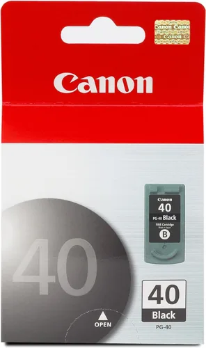 Canon PG-40 - Cartucho de tinta negro genuino (2 cartuchos negros), compatible con iP2600/1800/1700/1600, MX310/300,