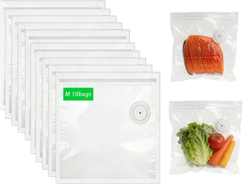 Miniatura 15 de MOMODA Sous Vide - Juego de 30 bolsas de cocina, bolsas reutilizables sin BPA con válvula de aire para cocinas Joule y Anova, bolsas