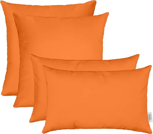 Miniatura 39 de RSH DECOR: Sunbrella Juego de 4 almohadas lumbares y cuadradas 20 x 12 pulgadas y 17 x 17 pulgadas Tela resistente al agua y a la decoloración