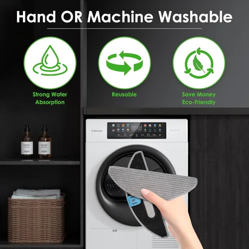 Miniatura 5 de Paquete de 9 almohadillas y mechas para trapeador Combo i5+ para irobot Roomba Combo j5, Combo j5+, Combo i5, Combo i5+ Robot aspirador y trapeador