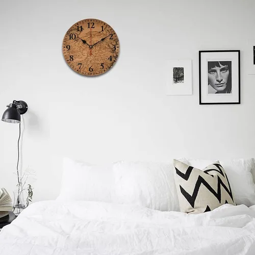 Miniatura 56 de Reloj de pared de madera con mapa del mundo antiguo, estilo nostálgico, Atlas histórico, diseño vintage, impresión de madera, reloj de pared