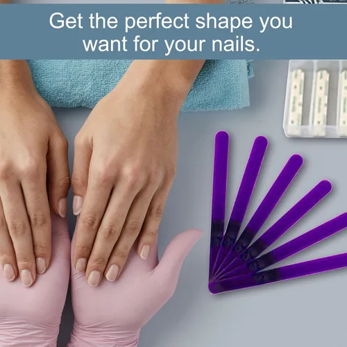 Miniatura 4 de Backscratchers SeptiFile - Bandeja de almacenamiento de 6 unidades, limas de uñas reemplazables de doble cara, color blanco y gris