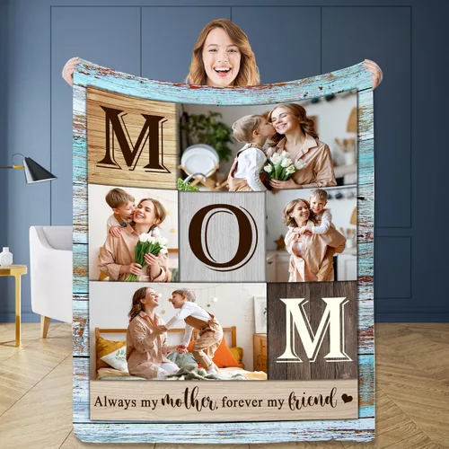 Miniatura 10 de Manta personalizada con imagen hecha en Estados Unidos, mantas personalizadas con fotos, nombres, manta suave personalizada con imagen personalizada