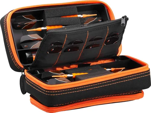 Miniatura 18 de Casemaster Plazma Pro - Estuche para 6 dardos suaves y de punta de acero, cuenta con gran bolsillo frontal para dispositivos móviles, tubos