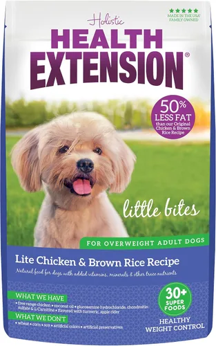 Miniatura 11 de Health Extension Little Bites Alimento Seco para Perros para Razas Toy y Pequeñas, Receta de Pollo y Arroz Integral, con Probióticos