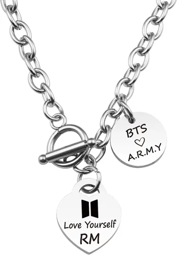 ARETIS Kpop Bangtan - Collar para niños Be the best J-HOPE JIMIN JIN JK RM SUGA V Collar Bangtan Boys Lover Jewelry Gift for Bangtan Boys Fans