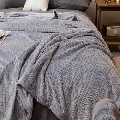 Miniatura 15 de Funda de cama, sofá de siesta, manta ligera y acogedora para el hogar, manta de franela suave reversible lavable