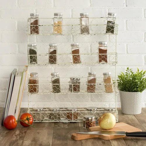 Miniatura 6 de Almacenador de cocina y despensa de metal Home Traditions., especiero de 3 niveles