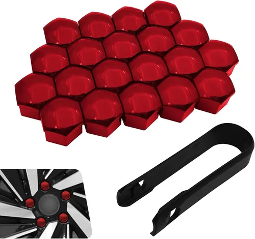 Miniatura 8 de 20 cubiertas para tuercas de neumáticos, tapas hexagonales de 0.67 pulgadas con herramienta de extracción, tapas de tuercas centrales de rueda a