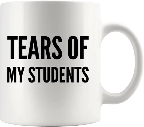 Miniatura 11 de Taza de café de cerámica con diseño de lágrimas de mis estudiantes, regalo de graduación para profesor instructor de física, química, cálculo, Negro