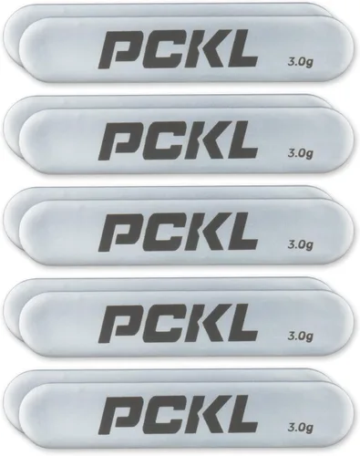 Miniatura 7 de PCKL Pesos de cinta de plomo de paleta de pickleball 10 tiras precortadas de 0.11 oz para mejorar la potencia, giro, punto dulce