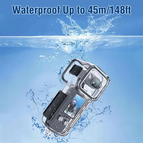 Miniatura 2 de Carcasa impermeable para DJI Osmo Pocket 3, pantalla táctil subacuática buceo carcasa protectora impermeable hasta 164.0 ft/164/ft con soporte
