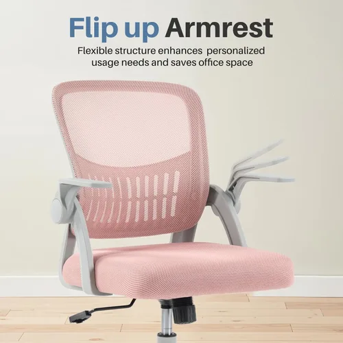 Miniatura 8 de DUMOS Silla de Computadora para Oficina en Casa - Silla Ergonómica de Respaldo Medio con Soporte Lumbar y Modo Mecedor, Altura Ajustable con Brazo