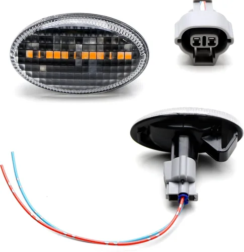 Miniatura 8 de iJDMTOY JDM-Spec - Luces LED ámbar transparentes con adaptador de cableado compatibles con/ajuste directo JDM Subaru 2000-07 Impreza WRX STI, 00-03