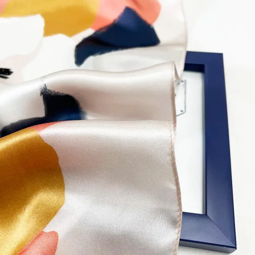 Miniatura 2 de FONYVE Bufanda 100% seda de morera para el cabello, bufanda cuadrada de 27 pulgadas para mujer, bufanda ligera para el cuello con embalaje de regalo