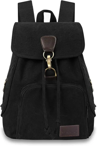 Miniatura 18 de Mochilas de lona a la moda, bolso casual para compras al aire libre, mochila deportiva, senderismo, viajes, bolsa multiusos, Café, Mochilas