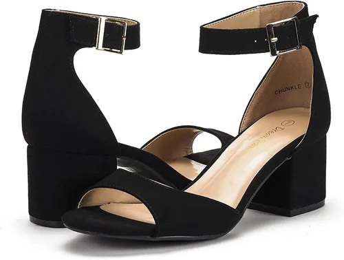 Miniatura 2 de DREAM PAIRS - Sandalias de tacón grueso y bajo para mujer