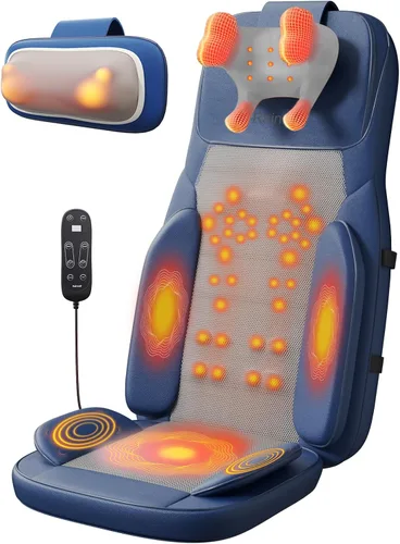 Miniatura 11 de Rainwolf Almohada Masajeadora Shiatsu para Cuello y Espalda con Calor - Cojín Masajeador de Tejido Profundo 4D para Alivio de la Tensión, Intensidad