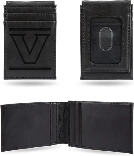Miniatura 48 de Cartera de bolsillo frontal grabada con láser NCAA - Compacta/Cómoda/Delgada