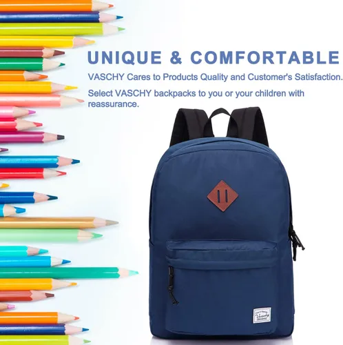 Miniatura 7 de Mochila ligera Vaschy, de 5.28 galones, impermeable, plegable para deportes como senderismo, Azul, M