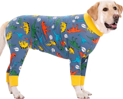 kzrfojy Traje de Recuperación para Perros Después de Cirugía Hembra Macho Perro Mediano Grande Castración Esterilización Enterizo para Muda Prevenir