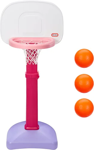 Little Tikes Easy Score - Juego de básquetbol, color rosa, exclusivo de Amazon, 22.00 pulgadas de largo x 23.75 pulgadas de ancho x 61.00 pulgadas