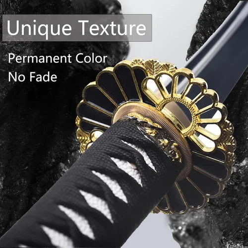 Miniatura 4 de Katana afilada hecha a mano, arcilla tradicional de acero templado 1060/9260/T10, espada Katana real de espiga completa, auténtica espada samurái