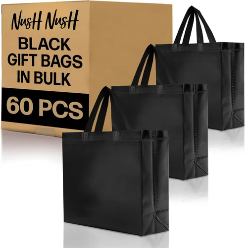 Miniatura 37 de Nush Nush - Bolsas de regalo reutilizables azul aguamarina a granel (azul aguamarina - Tamaño mediano - Juego de 30)