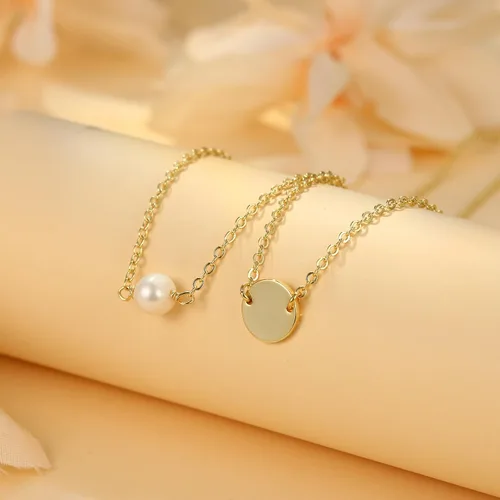 Miniatura 6 de Ieftop Regalos para el día de San Valentín para ella, delicado collar de oro para mujer, chapado en oro de 14 quilates, bonito collar de corazón