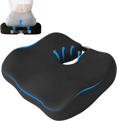 Cojines de asiento extra densos para sillas de oficina, cojín de asiento ortopédico para silla de escritorio, automóvil, silla de ruedas, soporte
