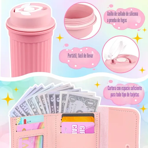 Miniatura 4 de Oisacirg Bolsa de juego para niñas pequeñas, 32 piezas bolso de niña con maquillaje de simulación para niños, juguetes de princesa incluye bolso