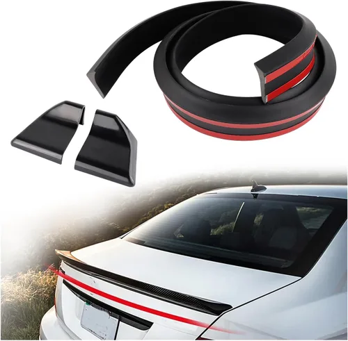 Miniatura 9 de Spoilers para automóviles, alerón trasero reflectante de fibra de carbono de 4.9 pies para decoraciones de automóvil, tira universal de spoiler