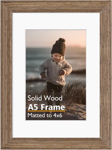 Miniatura 133 de KINLINK 3.5x5 Picture Frame, Ash Black Solid Wood Frame with Plexiglass for Table Top and Wall Mounting, Photo Frame for Horizontal or Vertical