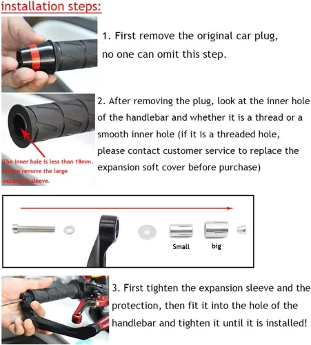 Miniatura 6 de Protector universal de palanca de freno para manillar de motocicleta con logotipo de 7/8 pulgadas 0.866 in para Suzuki V-Strom 600 1000 DL1000 Negro